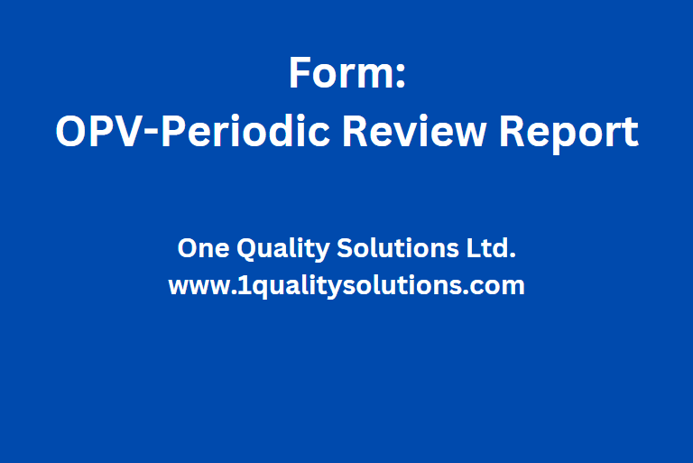 Form-OPV Periodic Review Report